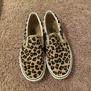 Cheetah print vans, size 7 and a half